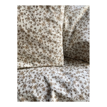 Nørgaard Madsen Juniorsengetøj, Beige/hvide blomster